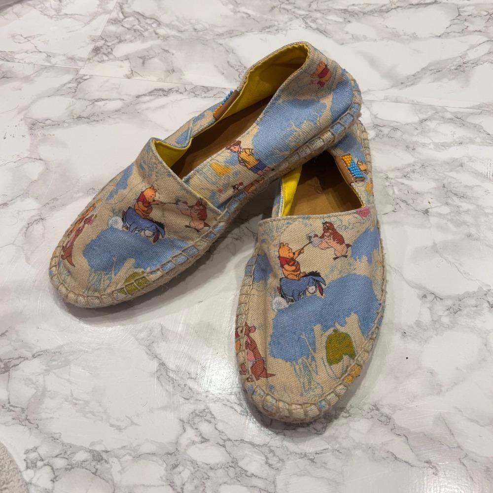 Disney Ubuntu Winnie the Pooh Espadrilles Slip On Shoes 6.5W - Picture 2 of 12